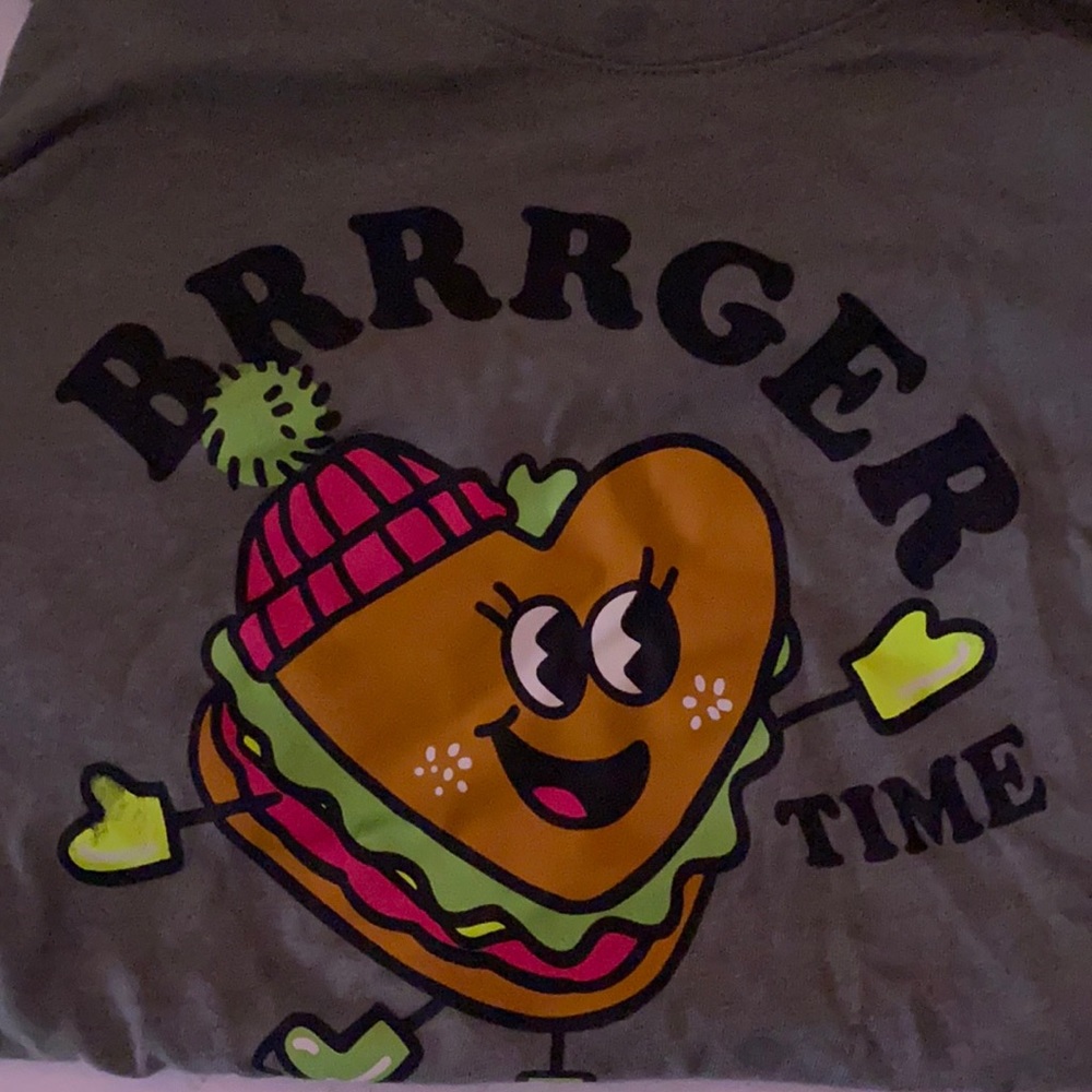 `It’s brrrger time!’long sleeve shirt